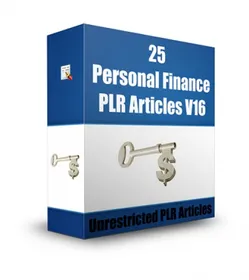 25 Personal Finance PLR Articles V16 small
