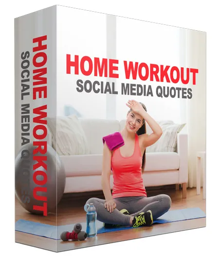 eCover representing Home Workout Fitness Social Quotes Images  with Master Resell Rights