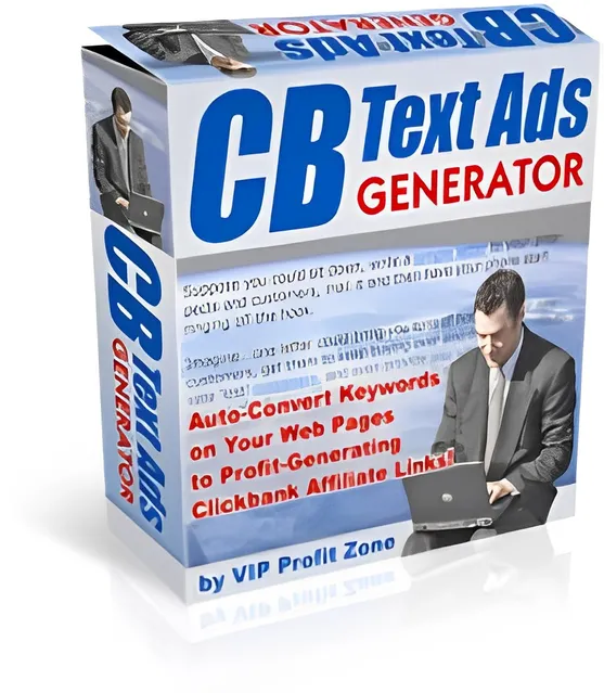 eCover representing CB Text Ads Generator  with Master Resell Rights