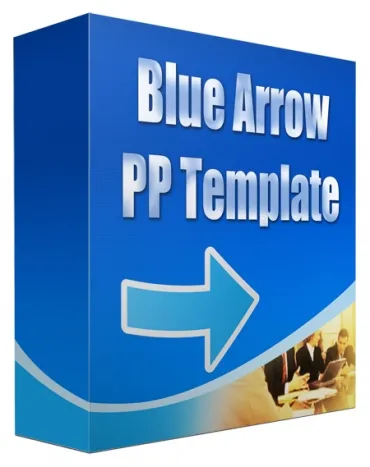 eCover representing Blue Arrow Multipurpose Powerpoint Template  with Personal Use Rights