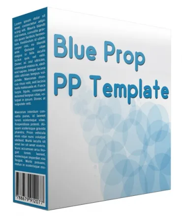 eCover representing Blue Prop Multipurpose Powerpoint Template  with Personal Use Rights