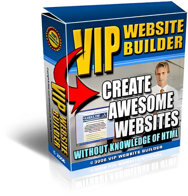 eCover representing VIP Website Builder  with Master Resell Rights
