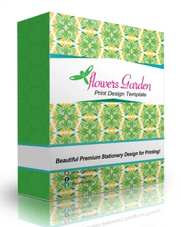 eCover representing Flower Garden Print Design Template  with Personal Use Rights