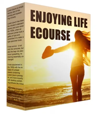eCover representing Enjoying Life Ecourse eBooks & Reports with Private Label Rights