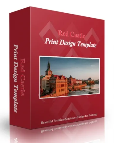 eCover representing Red Castle Print Design Template  with Personal Use Rights
