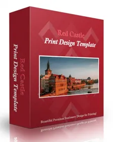 Red Castle Print Design Template small