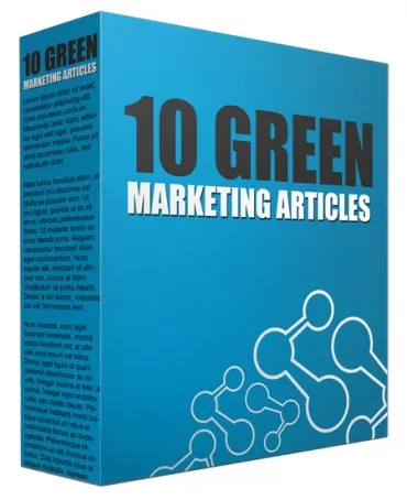 eCover representing 10 Green Marketing Content Articles  with Private Label Rights