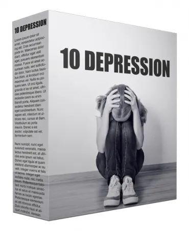 eCover representing 10 Depression PLR Article Bundle  with Private Label Rights