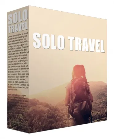 eCover representing Solo Travel PLR Content  with Private Label Rights