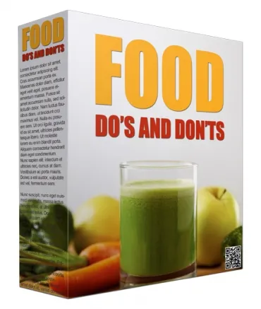 eCover representing Food Dos and Donts Newsletters  with Private Label Rights
