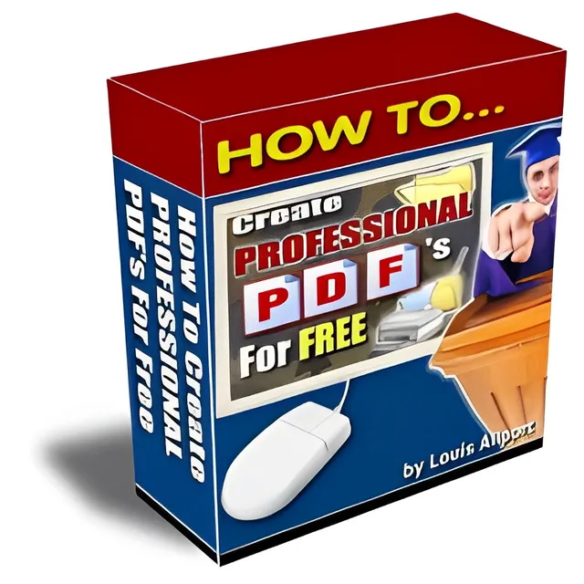 eCover representing How To Create Professional PDF's For FREE Videos, Tutorials & Courses with Personal Use Rights
