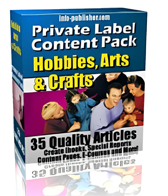 eCover representing Private Label Article Pack : Hobbies, Arts & Crafts  with Private Label Rights