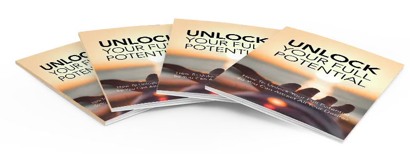 eCover representing Unlock Your Full Potential eBooks & Reports with Master Resell Rights