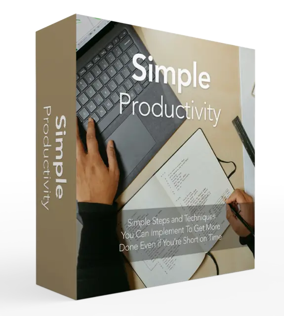 eCover representing Simple Productivity Video Course Videos, Tutorials & Courses with Master Resell Rights