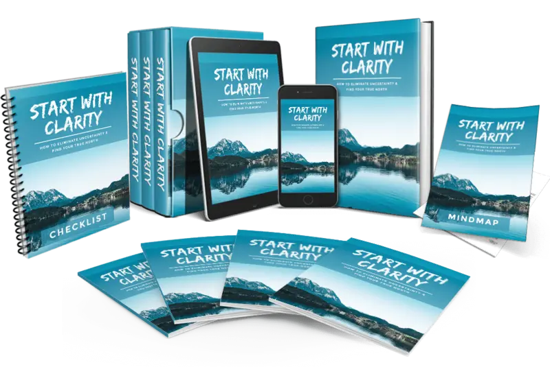 eCover representing Start With Clarity Video Upgrade Videos, Tutorials & Courses with Master Resell Rights