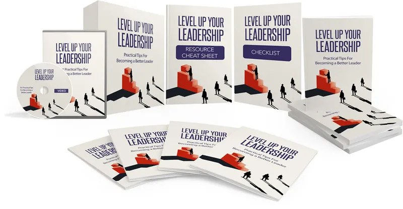 eCover representing Level Up Your Leadership Video Course Videos, Tutorials & Courses with Master Resell Rights