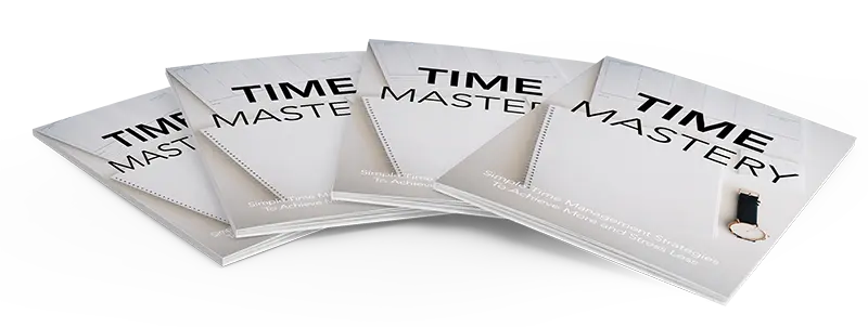 eCover representing Time Mastery eBooks & Reports with Master Resell Rights