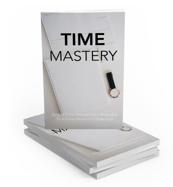 eCover representing Time Mastery eBooks & Reports with Master Resell Rights