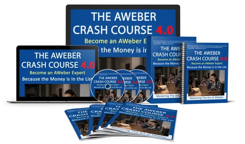 eCover representing AWeber Crash Course 4.0 Videos, Tutorials & Courses with Private Label Rights