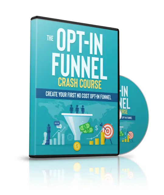 eCover representing The Opt-In Funnel Crash Course Videos, Tutorials & Courses with Private Label Rights