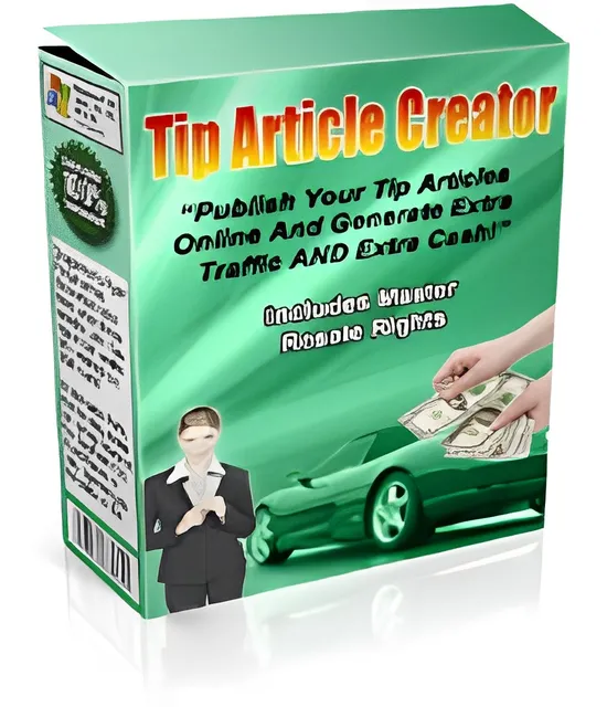 eCover representing Tip Article Creator  with Master Resell Rights