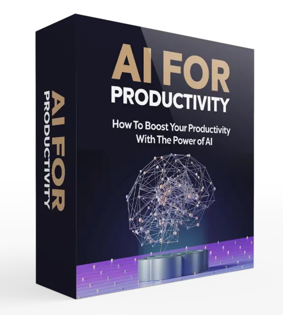 eCover representing AI for Productivity Video Upgrade Videos, Tutorials & Courses with Master Resell Rights