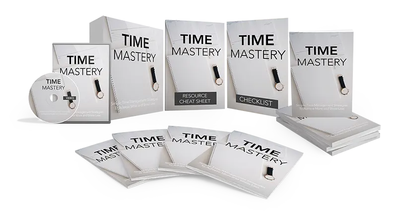 eCover representing Time Mastery Video Course Videos, Tutorials & Courses with Master Resell Rights