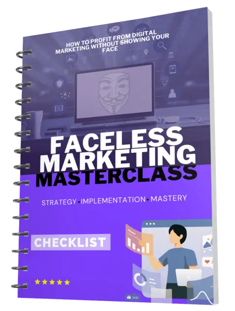 eCover representing Faceless Marketing Masterclass  with 