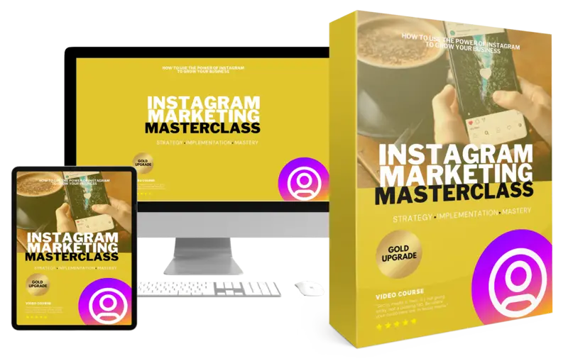 eCover representing Instagram Marketing Masterclass Video Upgrade  with 