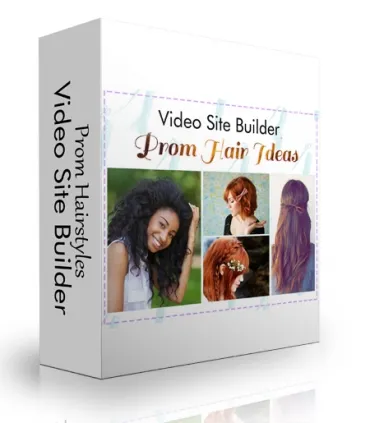 eCover representing Prom Hairstyles Video Site Builder  with Master Resell Rights