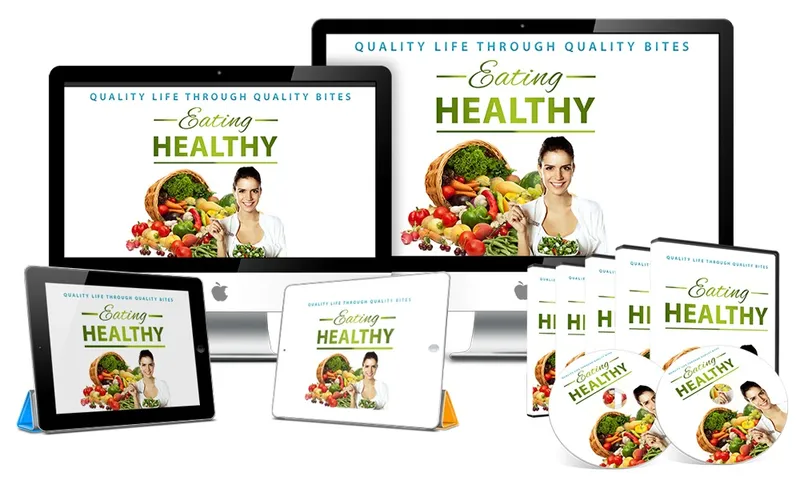 eCover representing Eating Healthy Pro Videos, Tutorials & Courses with Master Resell Rights