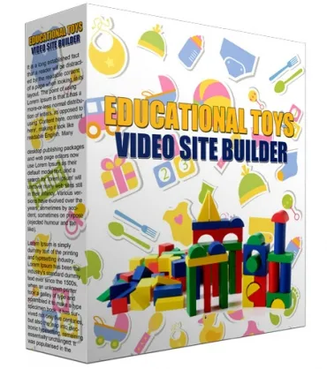 eCover representing Educational Toys Video Site Builder  with Master Resell Rights