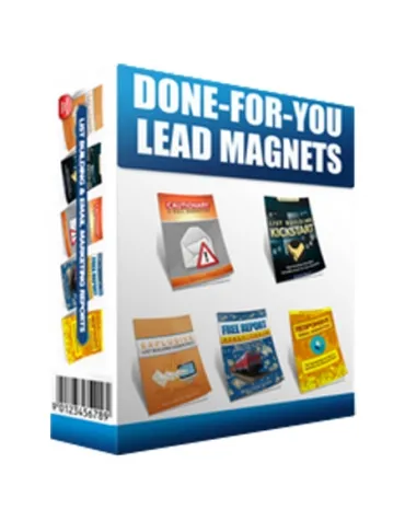 eCover representing Done-For-You Lead Magnet Videos, Tutorials & Courses with Private Label Rights