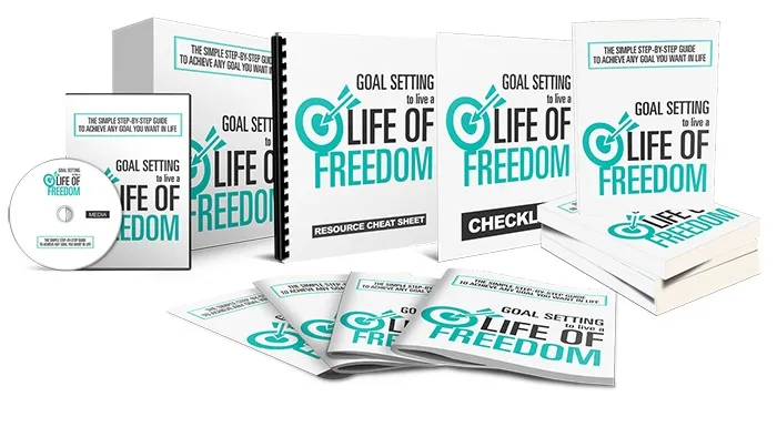 eCover representing Goal Setting To Live A Life Of Freedom Gold eBooks & Reports/Videos, Tutorials & Courses with Master Resell Rights