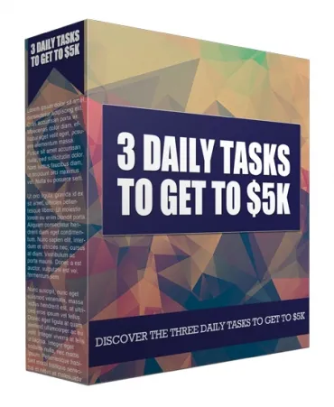 eCover representing 3 Daily Tasks to Get to $5K Audio & Music with Master Resell Rights