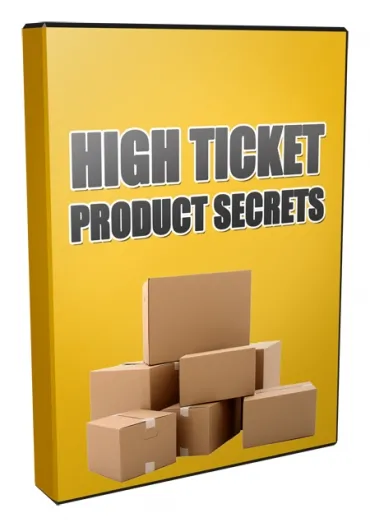 eCover representing High Ticket Product Secrets Videos, Tutorials & Courses with Private Label Rights