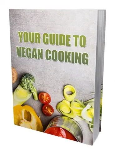 eCover representing Your Guide to Vegan Cooking eBooks & Reports with Private Label Rights