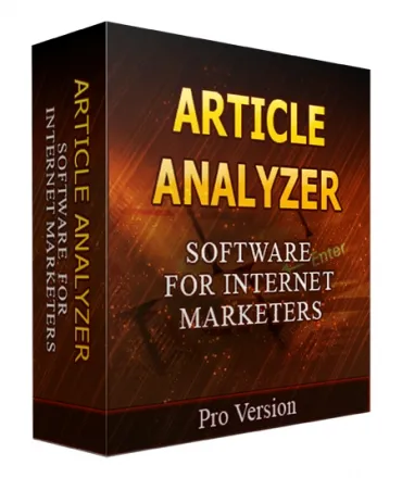 eCover representing Article Analyzer Software & Scripts with Private Label Rights