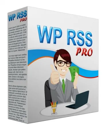 eCover representing RSS Pro WordPress Plugin  with Master Resell Rights