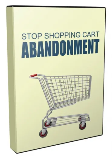 eCover representing Stop Shopping Cart Abandonment Videos, Tutorials & Courses with Master Resell Rights
