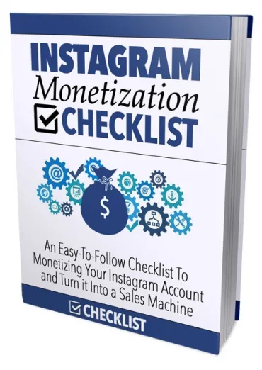 eCover representing Instagram Monetization Checklist eBooks & Reports with Master Resell Rights