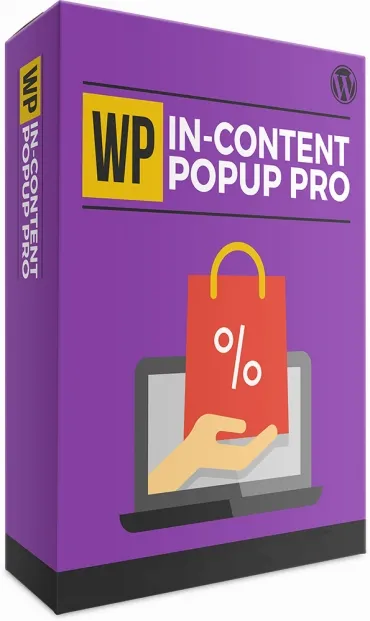 eCover representing WP In-Content Popup Pro  with Master Resell Rights