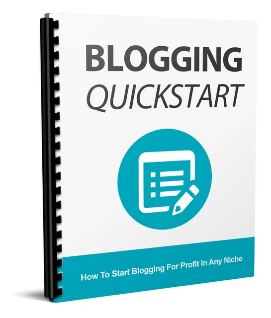 eCover representing Blogging Quickstart eBooks & Reports with Master Resell Rights