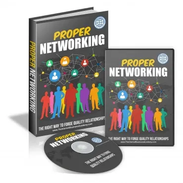 eCover representing Proper Networking Videos, Tutorials & Courses with Master Resell Rights