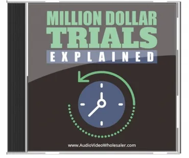 eCover representing Million Dollar Trials Explained Audio & Music with Master Resell Rights