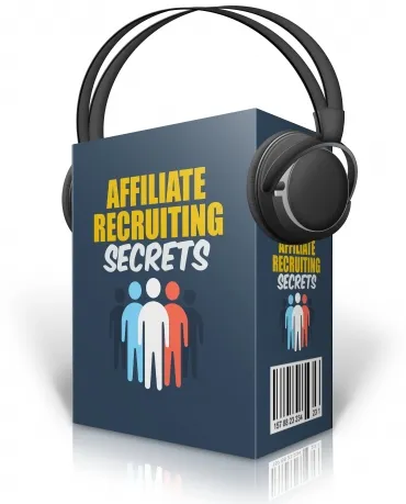 eCover representing Affiliate Recruiting Secrets Audio & Music with Master Resell Rights