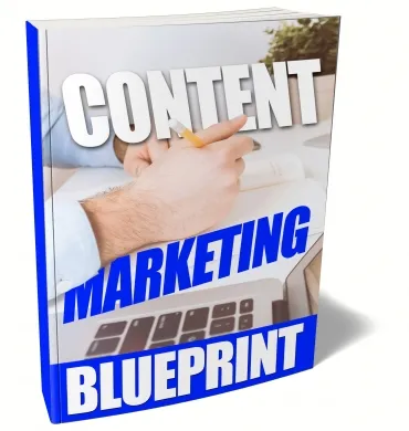 eCover representing Content Marketing Blueprint eBooks & Reports/Videos, Tutorials & Courses with Master Resell Rights