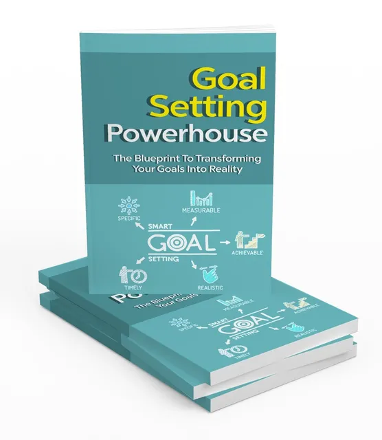 eCover representing Goal Setting Powerhouse Gold eBooks & Reports with Master Resell Rights