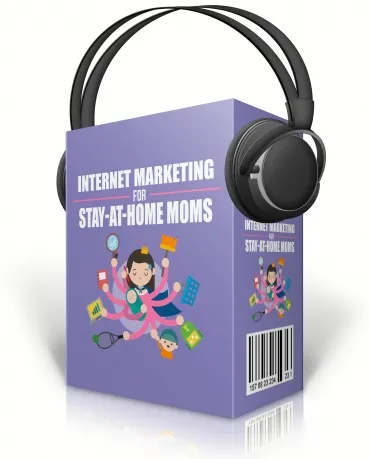 eCover representing Internet Marketing For Stay At Home Moms Audio Course Audio & Music with Master Resell Rights
