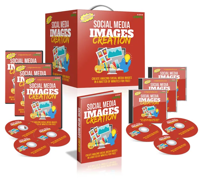 eCover representing Social Media Images Creation Videos, Tutorials & Courses with Resell Rights